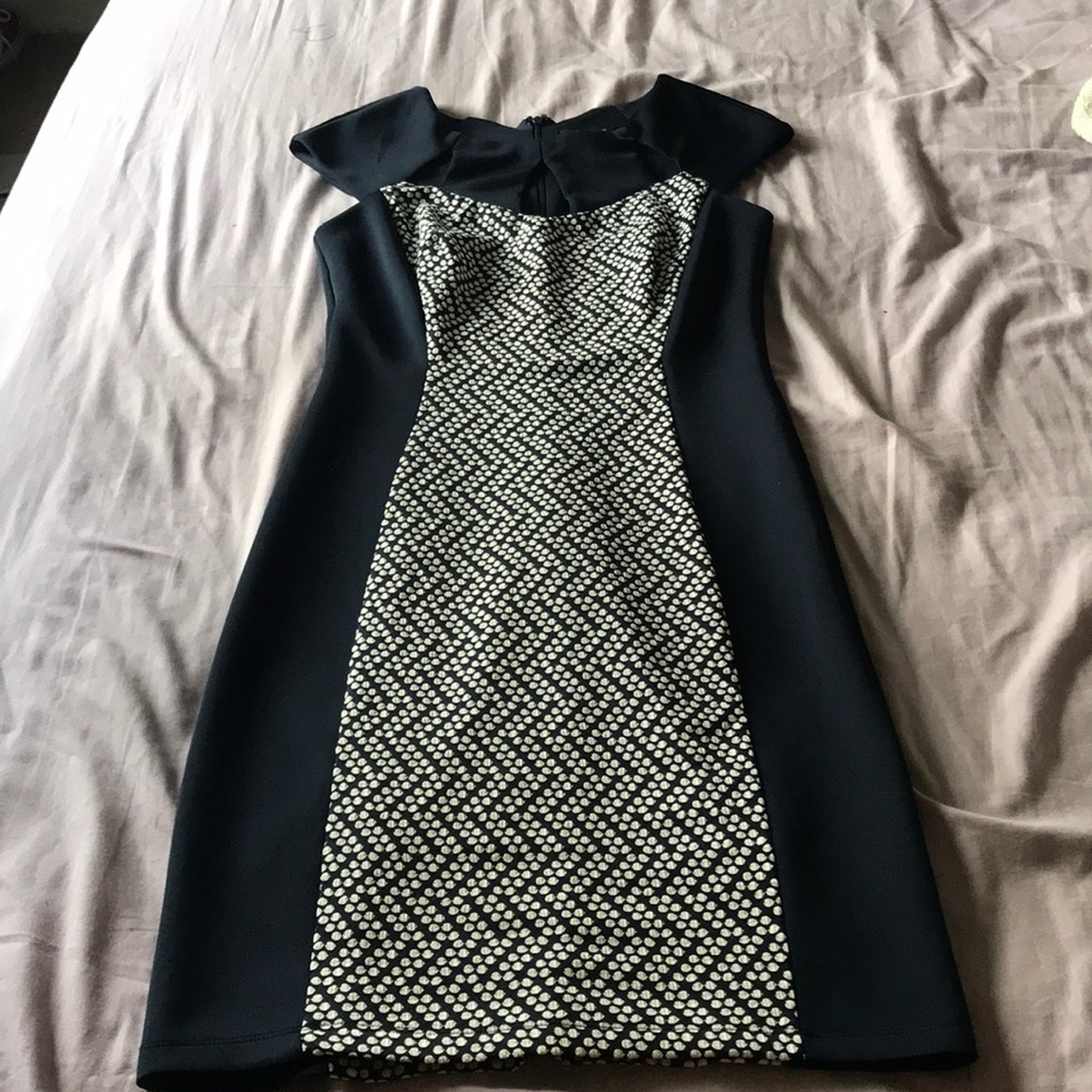 Blue navy midi dress.